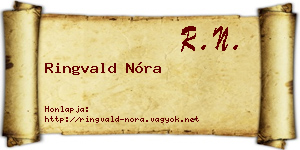 Ringvald Nóra névjegykártya